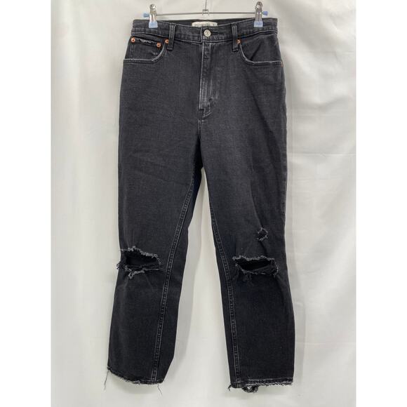 Abercrombie & Fitch ankle straight ultra high rise jeans - Picture 2 of 5